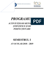 PROGRAM Activitati Metodice Sem I 2018-2019 PDF