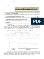 Aula 1: Relações de Coordenação e Subordinação Entre Termos Da Oração. Emprego Dos Sinais de Pontuação