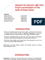 Effect of Potassium, pH and Light on Green Onion Growth