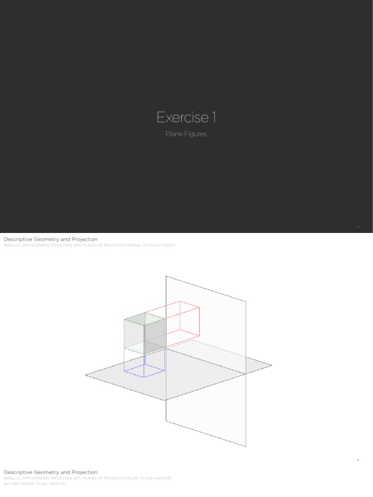 Descriptive Geometry: Projection Techniques | PDF | Shape | Space