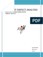 Garment Defect Analysis: Case Study: Women Denim Shorts Subject: Ass & QC