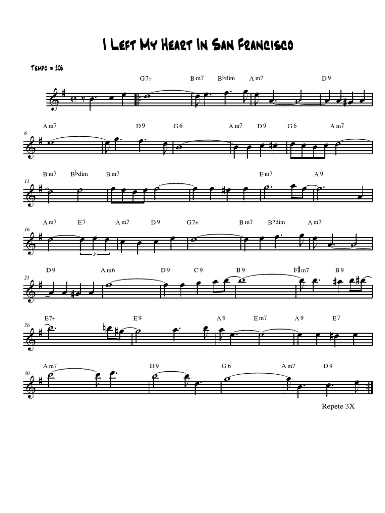 I Left My Heart in San Francisco | PDF