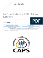 CAPS em Paraíba Do Sul - RJ - Telefone & Endereço - Reabilitação