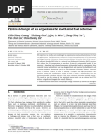 Optimal Design of An Experimental Methanol Fuel Reformer