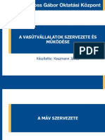 A Vasútvállalatok Szervezete És Működése 2017 MÁV-min HÉTFŐ PDF