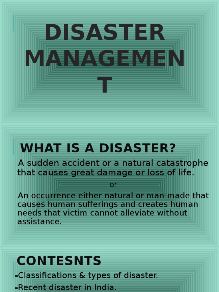 Comprehensive Guide to Disaster Management | PDF | Natural Disasters ...