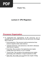 Lecture 4 CPU Registers: Chapter Two.