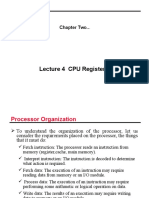 Lecture 4 CPU Registers: Chapter Two.