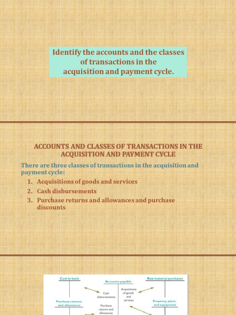 Acquisition and Payment Cycle Overview | PDF | Accounts Payable ...