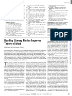 Reading Literary Fiction Improves Theory of Mind: References and Notes