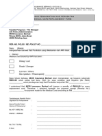 Medical Card Replacement Form