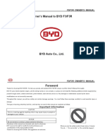 Owner's Manual for BYD F3/F3R Electric Vehicles