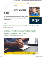 10 School Teacher Resume Writing Tips To Ensure You Shows Your Value