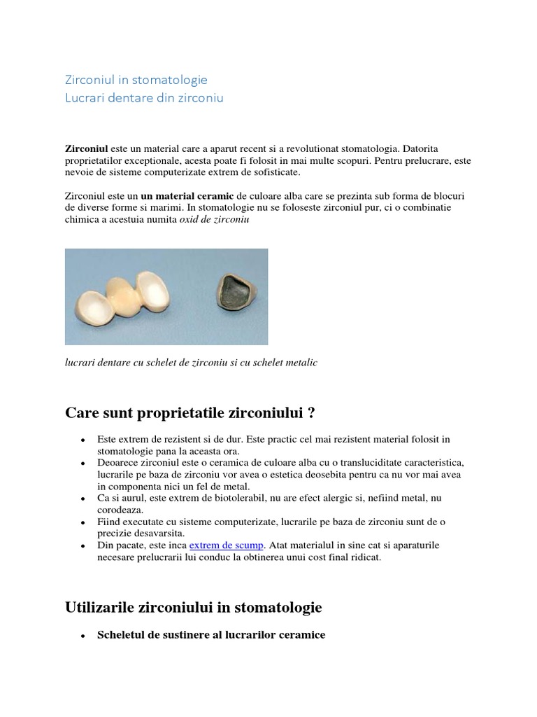 Articol - Zirconiu | PDF