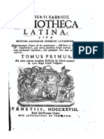 1668-1736, Fabricius JA, Bibliotheca Latina. Sive Notitia Auctorum Veterum Latinorum. Tomus 1, LT PDF