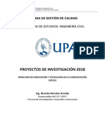 Proyectos de investigación en ingeniería civil UPAO 2018