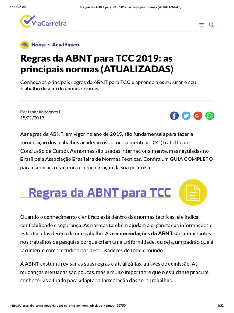 Tcc regras