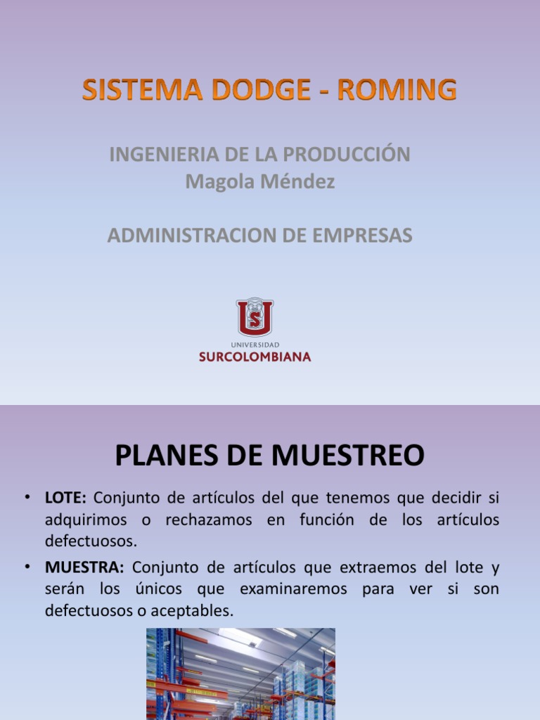 Tablas Dodge-Roming en Muestreo | PDF | Tecnología