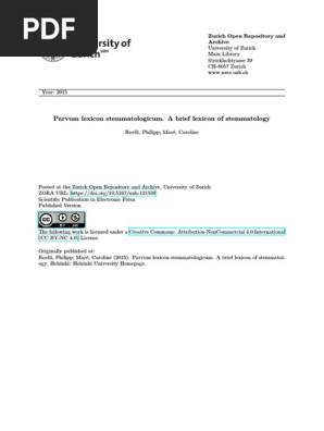 Parvum Lexicon Stemmatologicum Mace Roelli Eds In Chief Version 1 Pdf Pdf Bayesian Inference Textual Criticism