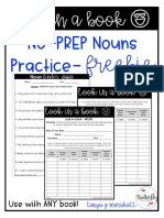 Free Nouns Practice Printable Partof Speech Grammar Practice No Prep Nouns