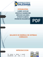 Balance de Energia en Sistemas Cerrados