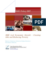 SME Policy 2007: SME Led Economic Growth - Creating Jobs and Reducing Poverty