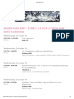 Adobe Max 2017 - Schedule For Jeyson Leir Soto Cardona: Wednesday, October 18