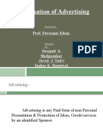 Evaluation of Advertising: Prof. Farooque Khan