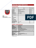 Palm-Size Digital Multimeters: Specifications