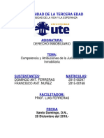 Competencia y Atribuciones de La Jurisdicción Inmobiliaria