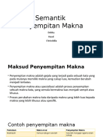 Semantik (Penyempitan Makna)