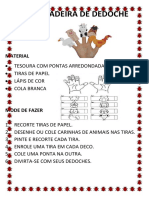 Brincadeira de dedoches com animais recortados