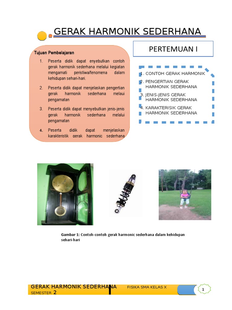 Contoh Gerak Harmonik Sederhana Dalam Kehidupan Sehari Hari Berbagai Contoh