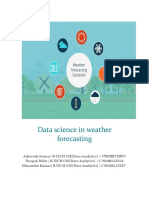 Data Science in Weather Forecasting