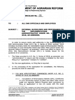 2018 Mc 08 Internal Guidelines and Procedures on the Implementation of Dar Administrative Order No 2, Series of 2018, As Amended