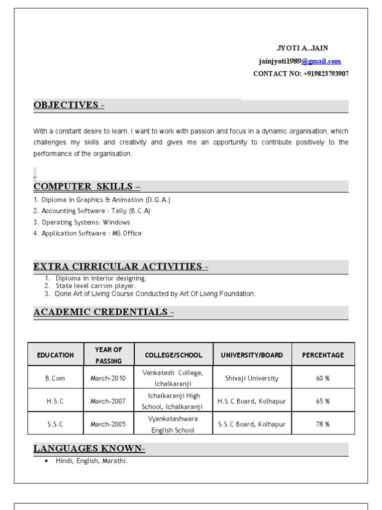 Jyoti Resume | PDF