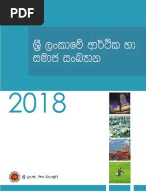 Economic And Social Statistics Of Sl 18 S