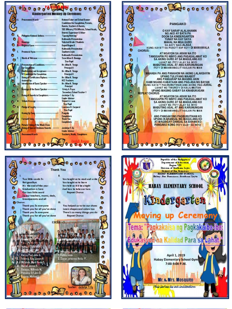 Kindergarten Moving Up Ceremony | PDF | Patriotism | Works