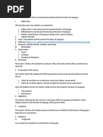 Transactional and Interactional Functions of Language LP