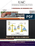 II - 6 Clase - Relacion Agua Cemento