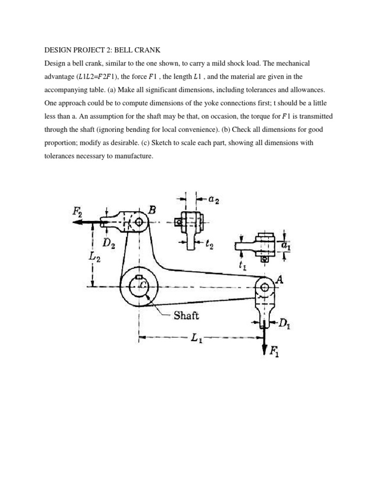 Bell crank Calculation Machines Engineering Tolerance