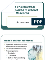 Use of Statistical Techniques in Market Research: An Overview
