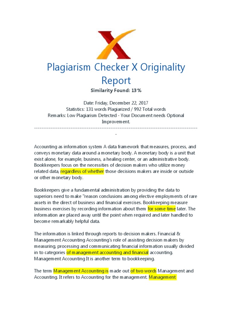 Plagiarism - Report | PDF | Balance Sheet | Accounting