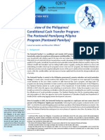 Overview of The Philippines' Conditional Cash Transfer Program: The Pantawid Pamilyang Pilipino