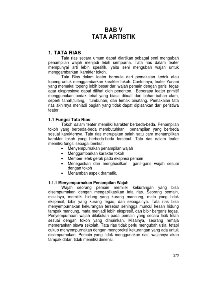 Seni Teater 2 Tata Rias