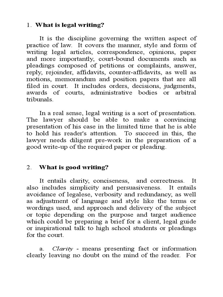Essentials of Legal Writing Explained | PDF | Adjective | Grammatical ...