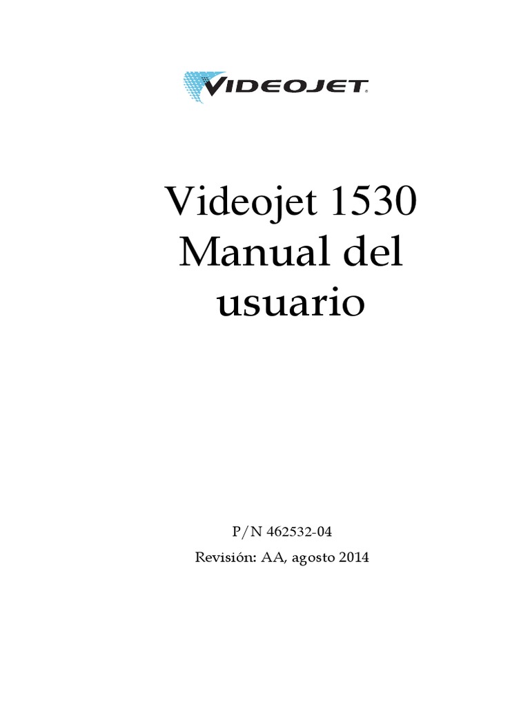 Operator Manual Videojet 1530 PDF PDF Comisión Federal de