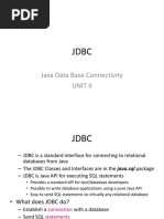 Java Data Base Connectivity Unit Ii