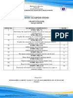 Most Learned and Least Learned English 7 2018