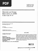 Materials and Design Bases Issues in Code Case: Asme N-47